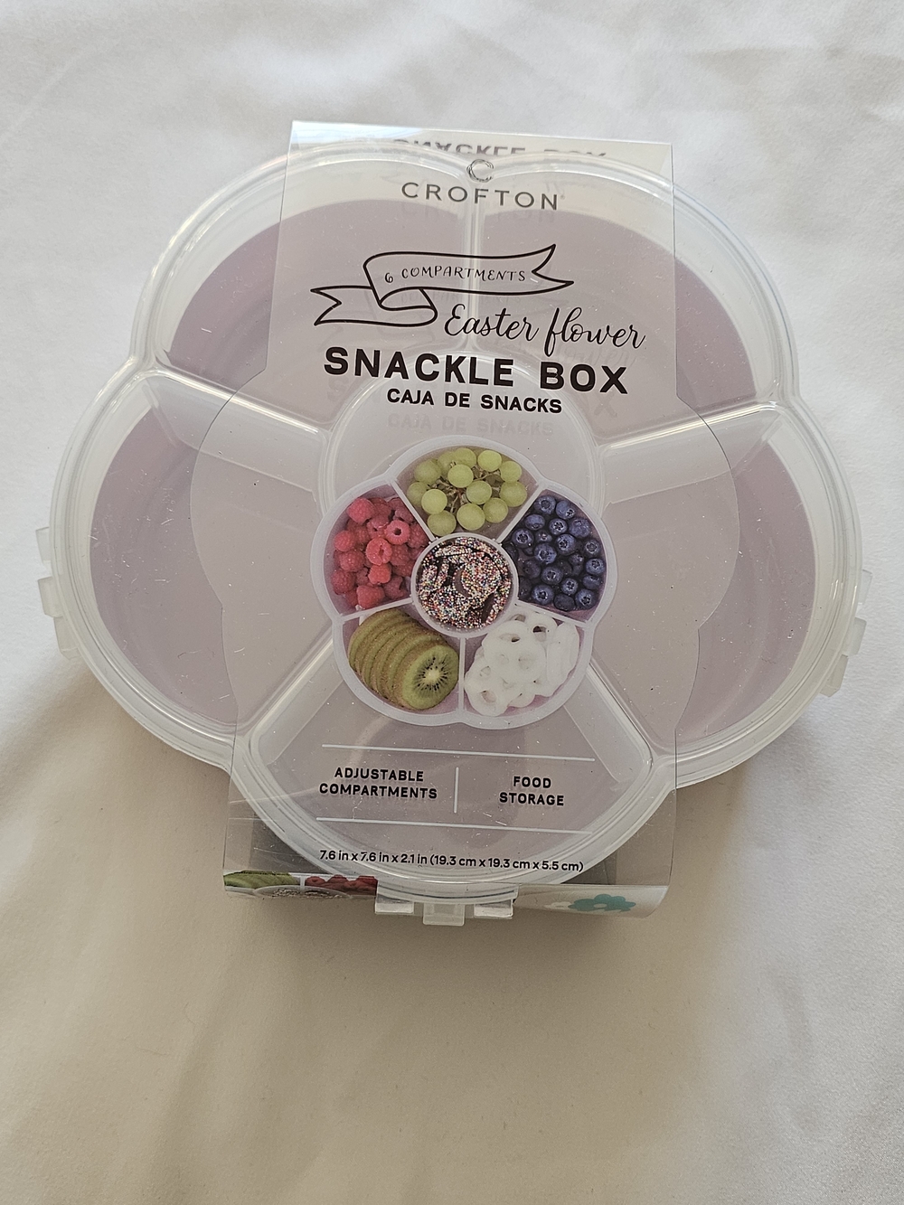 Crofton Easter Flower Snackle Box - Pale Purple